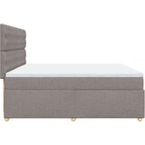 vidaXL Krevet s oprugama i madracem smeđesivi 200x200 cm od tkanine | shoptok.hr