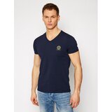 Versace Majica Scollo AUU01004 Mornarsko modra Regular Fit | Shoptok.si