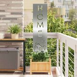 vidaXL Privatnost u vrtu Rezbarija Srebrno 32 x 140 cm Pocinčani čelik | shoptok.hr