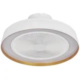 LED prigušiva plafonsko svetlo sa ventilatorom (CEILING FAN) LED/49W/230V bela/zlatna + daljinski upravljač