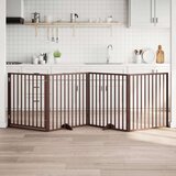  Vrata za pse s vratašcima 4 panela sklopiva 320 cm drvo topole | shoptok.hr