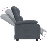  Naslonjač tamnosivi baršunasti | shoptok.hr