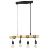 Eglo visilica Townshend, 4 x E27, crna/drvo, 70 cm, 32916 Cijene