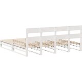  Okvir kreveta bez madraca bijeli 200x200 cm od masivne borovine | shoptok.hr