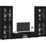 Set TV komoda FLORIN 3 kom. Crna Konstruirano drvo | shoptok.hr