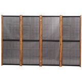 Sobna pregrada s 4 panela crna 280 x 180 cm | shoptok.hr