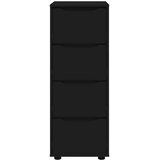 vidaXL Ormarić za pohranu Crna 40 x 48 x 105 cm Konstruirano drvo | shoptok.hr