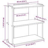 vidaXL Regal za knjige s 3 razina boja hrasta 60x30x60 cm drveni | shoptok.hr