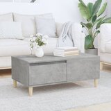 vidaXL Klubska mizica betonsko siva 90x50x36,5 cm inženirski les | Shoptok.si