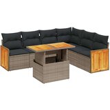 vidaXL 7-dijelni set vrtnih sofa sivi od poliratana | shoptok.hr
