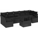  Sjedeća garnitura za vrt 8 kom. 7-Broj sjedala Crna poliratan 100 x 55 x 73 cm | shoptok.hr