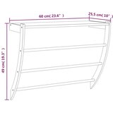  Stalak za ručnike 60 x 25,5 x 49 cm od masivnog drva oraha | Eponuda.com