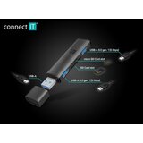 Connect IT CHU-4060-AN - USB-A hub sa čitačem memorijskih kartica 4u1 | Eponuda.com
