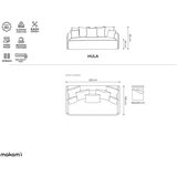 Makamii Temno siva žametna raztegljiva/s prostorom za shranjevanje sedežna garnitura 225 cm Hula – | Shoptok.si