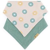 Petite&Mars Luke marama podbradak 3m+ 2 kom, Beige Kiwis/Misty Green | shoptok.hr