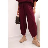 Kesi Włoski Cotton set blouse + trousers plum | Shoptok.si
