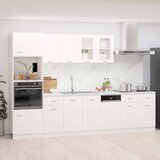  7-dijelni set kuhinjskih ormarića "Lyon" bijeli inženjerski drvo | shoptok.hr