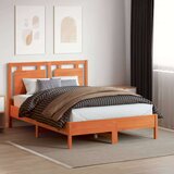 vidaXL Uzglavlje voštano smeđe 135 cm od masivne borovine | shoptok.hr