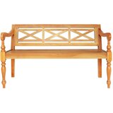 vidaXL klupa batavia 123 cm od masivnog drva mahagonija svjetlosmeđa | shoptok.hr