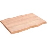 vidaXL Mizna plošča svetlo rjava 80x60x4 cm obdelana trdna hrastovina Cene
