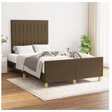  Okvir za krevet s uzglavljem tamnosmeđi 120x200 cm od tkanine | shoptok.hr