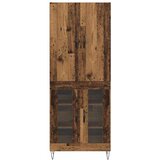  Highboard 2 pcs Staro drvo Inženjersko drvo i staklo | shoptok.hr