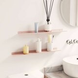 Ležeča polica 2 pcs Roza 60 x 8,5 x 2,5 cm Jeklo, (5000201496) | Shoptok.si