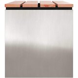  Vrtna klupa Srebrno 80 x 40 x 43 cm Nehrđajući čelik | shoptok.hr