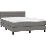  s oprugama i madracem tamnosivi 140x190 cm od tkanine | shoptok.hr
