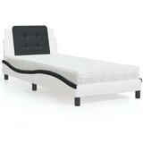  Krevet s madracem bijelo-crni 90 x 200 cm od umjetne kože | shoptok.hr