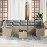  Vrtna garnitura - 9-dijelni set vrtnih sofa s jastučićima Bež Poli Ratan | shoptok.hr