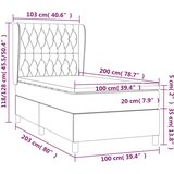 Box spring krevet s madracem crni 100x200 cm baršunasti | shoptok.hr