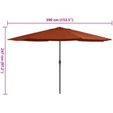  Vrtni suncobran s metalnim stupom 390 cm terakota | Eponuda.com