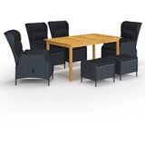 vidaXL Vrtna jedilna garnitura 7-delna temno siva - - Siva - 101.8 - N/A - | Shoptok.si