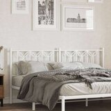 vidaXL Kovinsko vzglavje belo 180 cm | Shoptok.si