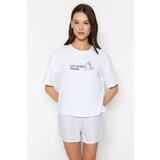Trendyol Pajama Set - White - Striped Cene