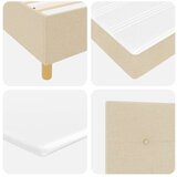 Box Spring postelja z vzmetnico in LED krem 200x200 cm tkanina, (22049510) | Shoptok.si