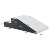  Mehka igrala, mehki gradniki, 2 kosa, belo - siv komplet | Shoptok.si