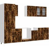  8-dijelni set kuhinjskih ormarića Kalmar konstruiranog drva Smeđa | Shoptok.si