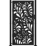 Vrtna vrata crna 100x175 cm čelični valoviti dizajn | shoptok.hr