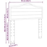  Uzglavlje s uzglavljem Bijelo 90 cm Konstruirano drvo | shoptok.hr
