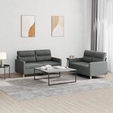  2-dijelni set sofa s jastucima tamnosivi od tkanine | shoptok.hr