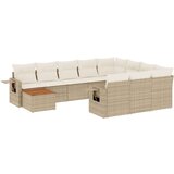  11-dijelni set vrtnih sofa od poliratana s jastucima bež | shoptok.hr