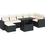 vidaXL 8-dijelni set vrtnih sofa od poliratana s jastucima crni | shoptok.hr
