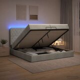  od pjene s madracem i LED-om Svjetlosiva 200 x 200 cm | shoptok.hr