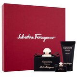Salvatore Ferragamo Signorina Misteriosa darilni set parfumska voda 100 ml + parfumska voda 5 ml + losjon za telo 50 ml za ženske | Shoptok.si