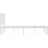  Metalni okvir za krevet s uzglavljem bijeli 120 x 190 cm | Eponuda.com