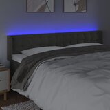  LED uzglavlje tamnosivo 163x16x78/88 cm baršunasto | Eponuda.ba