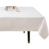 Eleganten rumen namizni prt 140x220 cm | Vodoodporen poliester z žakard vzorcem cvetov in lotos učinkom za jedilno mizo, (5000248204)