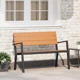 vidaXL Zunanje Klopi Rjava, Črna Kovina, Les Srednje Vzdržljivo | Shoptok.si
